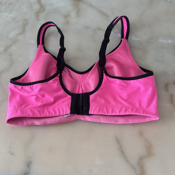 Victoria's Secret VSX Sport Bra 36D Vibrant Pink Padded Underwire Black Trim - Picture 8 of 12